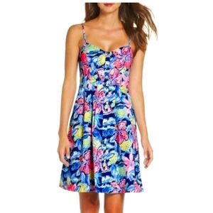 Lilly Pulitzer Easton Dress in Nauti Blue Capris Soleil